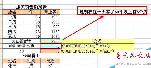 如何在excel中計算滿足條件的單元格人個數？