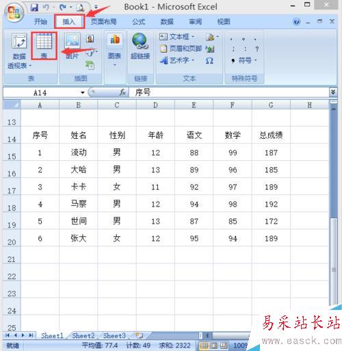 excel2007如何對編輯的內容進行排序和篩選？