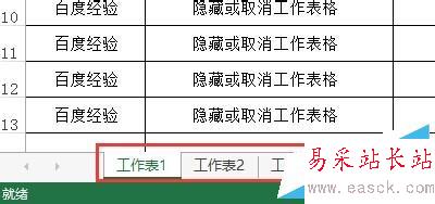 如何隱藏或顯示Excel文檔的工作表格