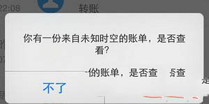 支付寶,未知時空賬單