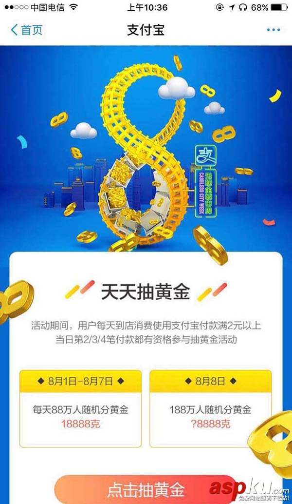 支付寶,黃金