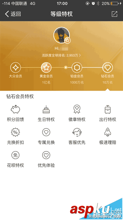 支付寶,螞蟻會員