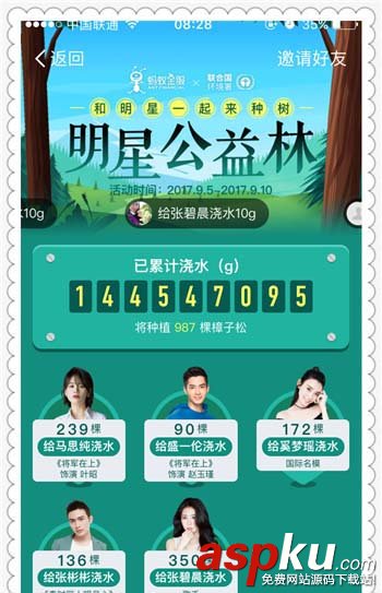 支付寶app螞蟻森林明星公益林怎么給明星澆水? 支付寶,蟻森林,明星