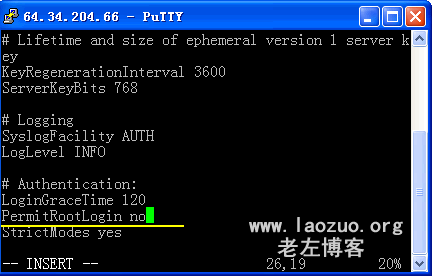 修改PermitRootLogin 修改PermitRootLogin