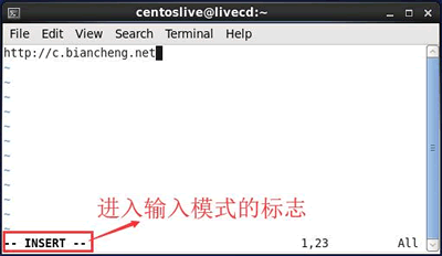 Vim處于輸入模式