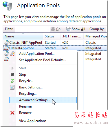 IIS 7.5 :: Application Pools IIS 7.5 :: Application Pools