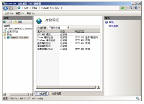 圖四:IIS配置網站訪問權限和安全部署 圖四:IIS配置網站訪問權限和安全部署