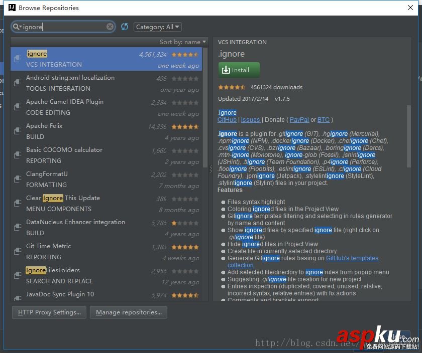 詳解如何在IntelliJ IDEA中使用.ignore插件忽略不必要提交的文件 idea,ignore,插件,git