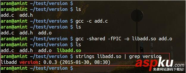 linux 程序、動態庫、靜態庫內部添加版本號和編譯時間詳解 動態庫,靜態庫