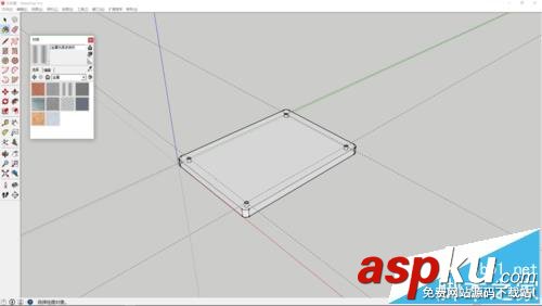 sketchup怎么繪制百度磚相框模型? sketchup,相框