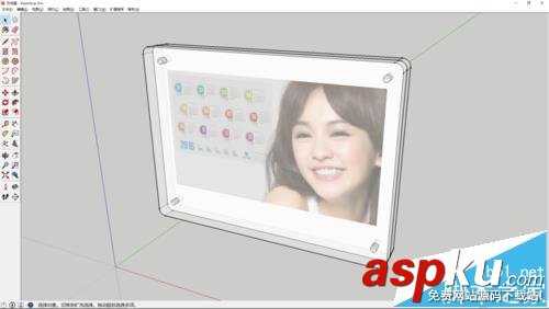 sketchup怎么繪制百度磚相框模型? sketchup,相框