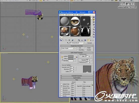 3dsmax繪制毛色亮麗視覺沖擊感強的3d老虎-VeVb.com