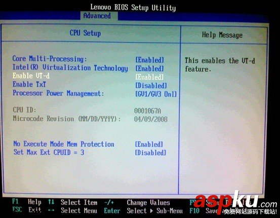 Windows 2008 server系統安裝虛擬化，提示CPU不支持的解決