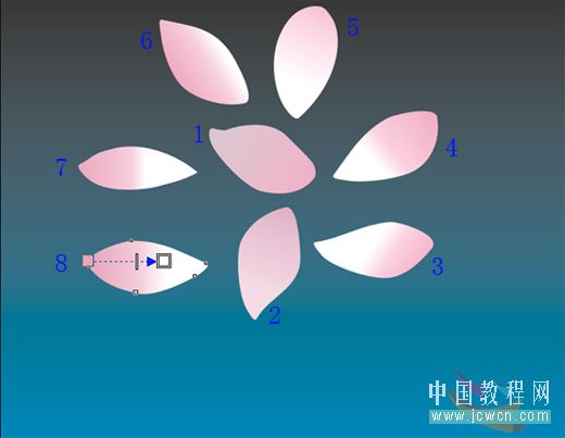 coreldraw鼠繪教程：繪制漂亮的卡通風格荷花_中國教程網